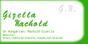 gizella machold business card